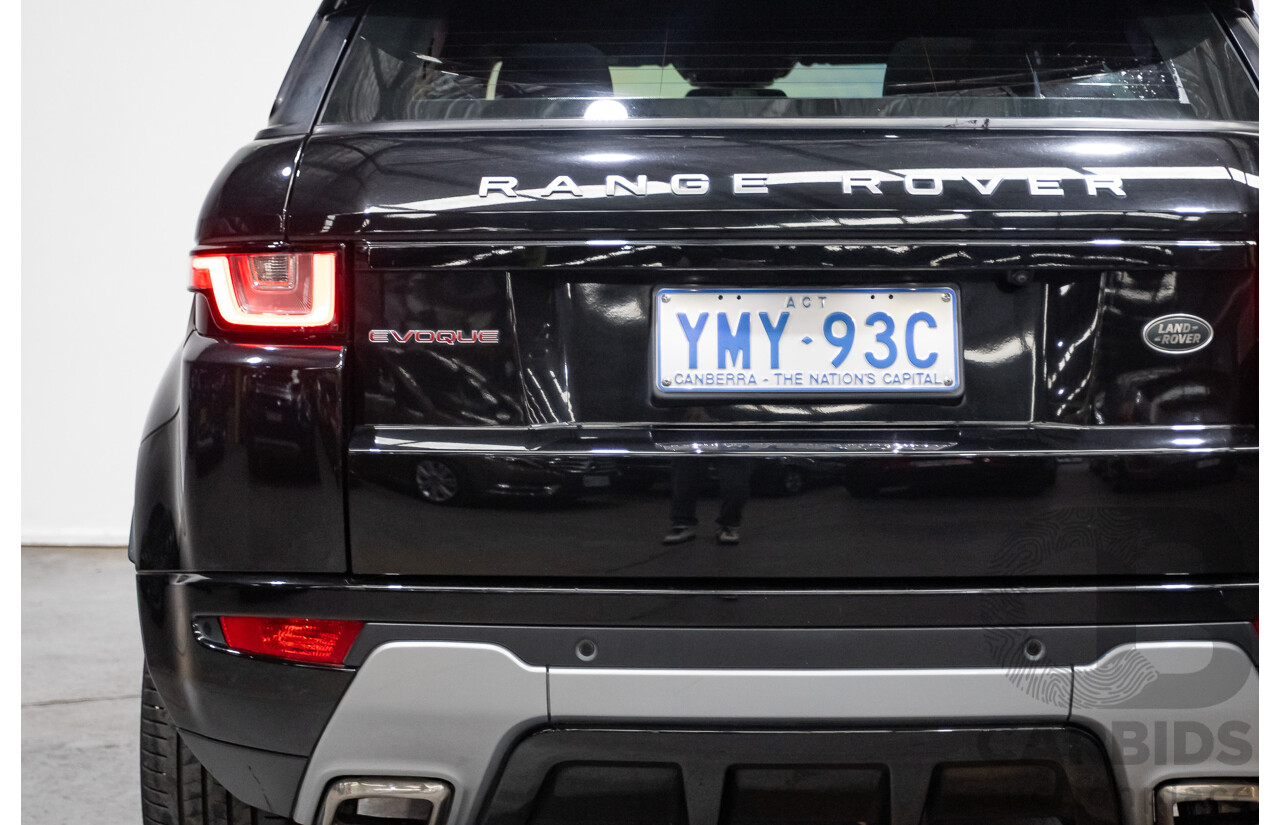 02/2018 Range Rover Evoque Td4 (110kW) SE DYNAMIC (AWD) LV MY18 5D Wagon Santorini Black Turbo Diesel 2.0L