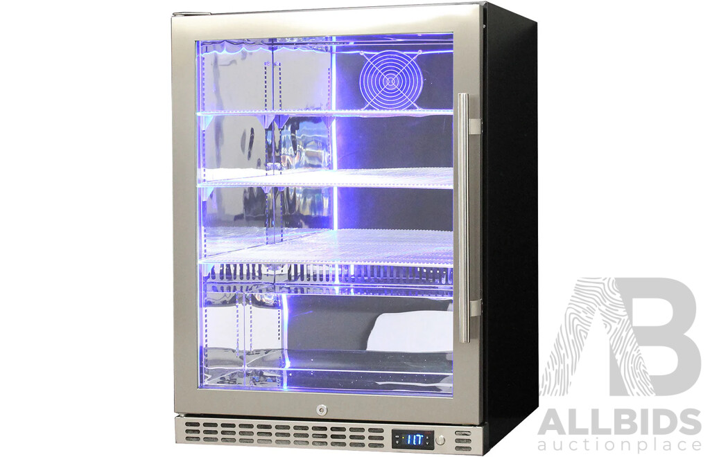 SCHMICK SK156LHD Quiet Running Front Venting Under Bench Glass Door Bar Fridge - Left Hinge - ORP $1,417.00