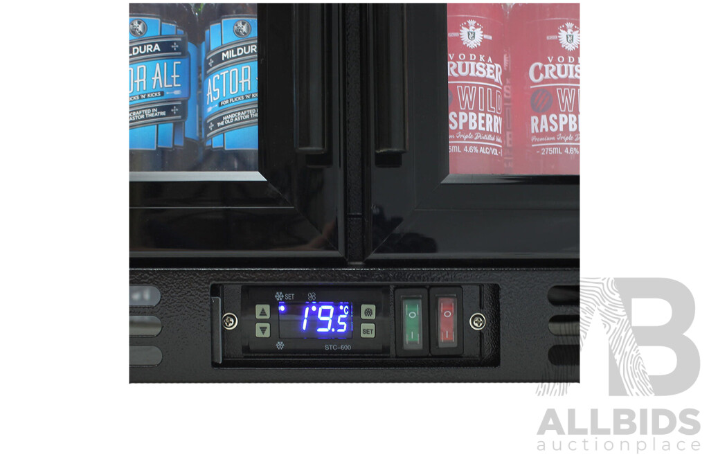 Rhino 208L Double Door Glass Black Back Bar - SG2H-B  - ORP $1,977 - Brand New