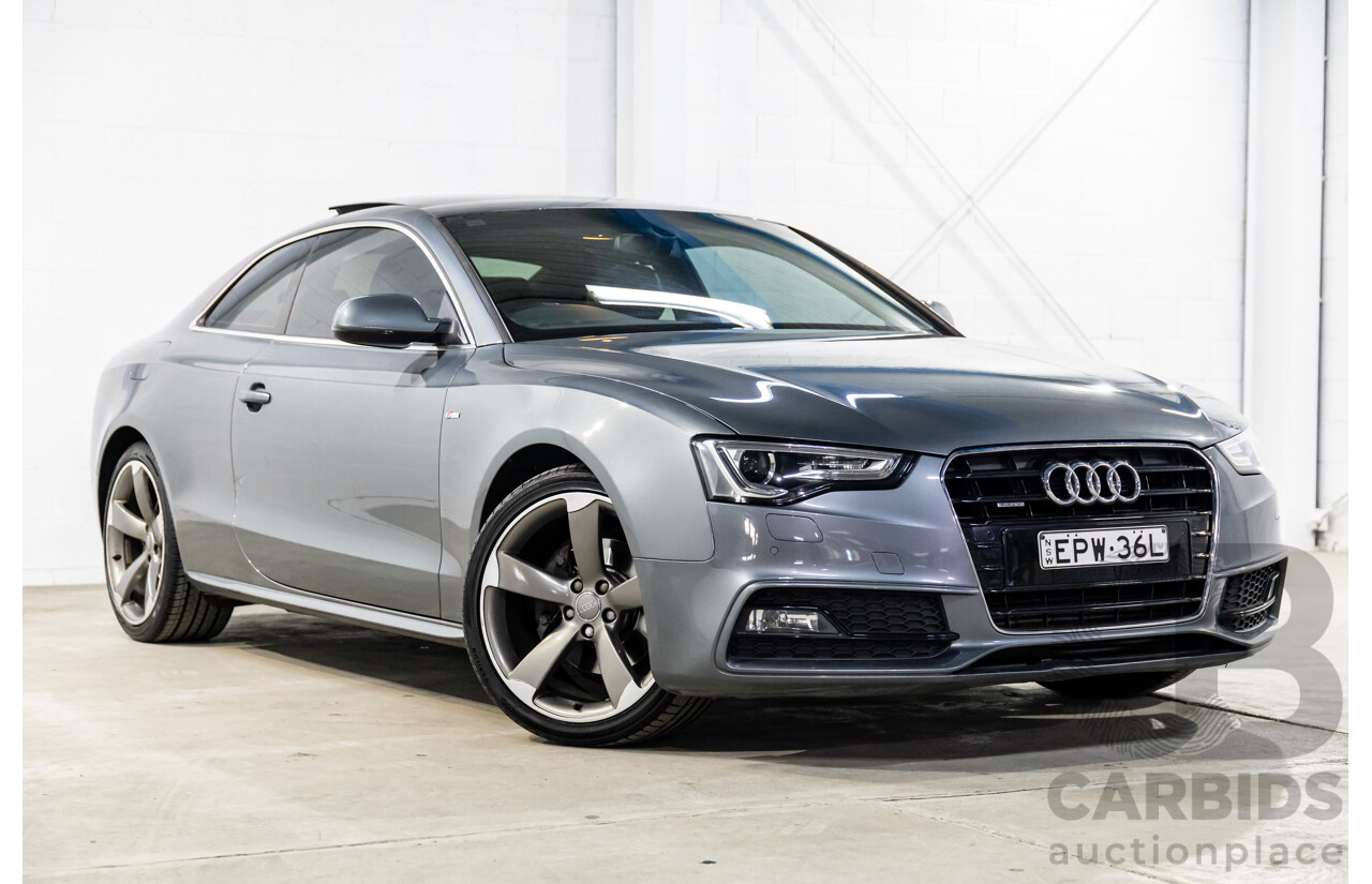 3/2014 Audi A5 2.0 TFSI Quattro S-Line 8T MY14 2d Coupe Monsoon Grey Metallic Turbo 2.0L