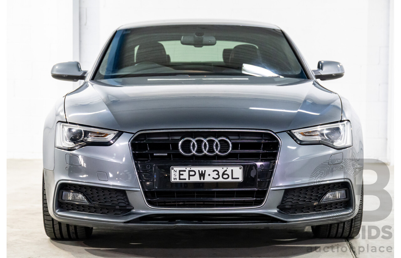 3/2014 Audi A5 2.0 TFSI Quattro S-Line 8T MY14 2d Coupe Monsoon Grey Metallic Turbo 2.0L