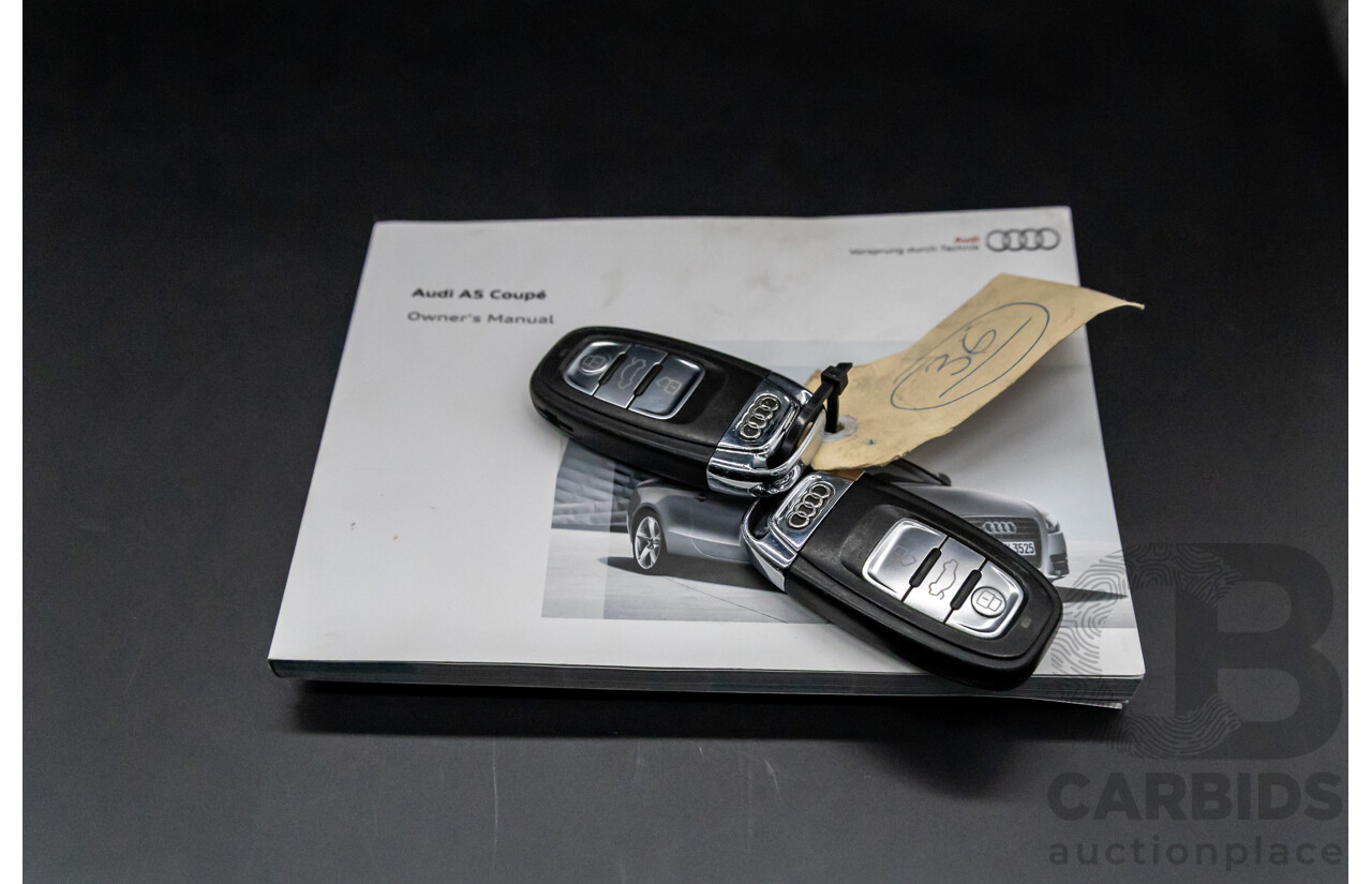 3/2014 Audi A5 2.0 TFSI Quattro S-Line 8T MY14 2d Coupe Monsoon Grey Metallic Turbo 2.0L