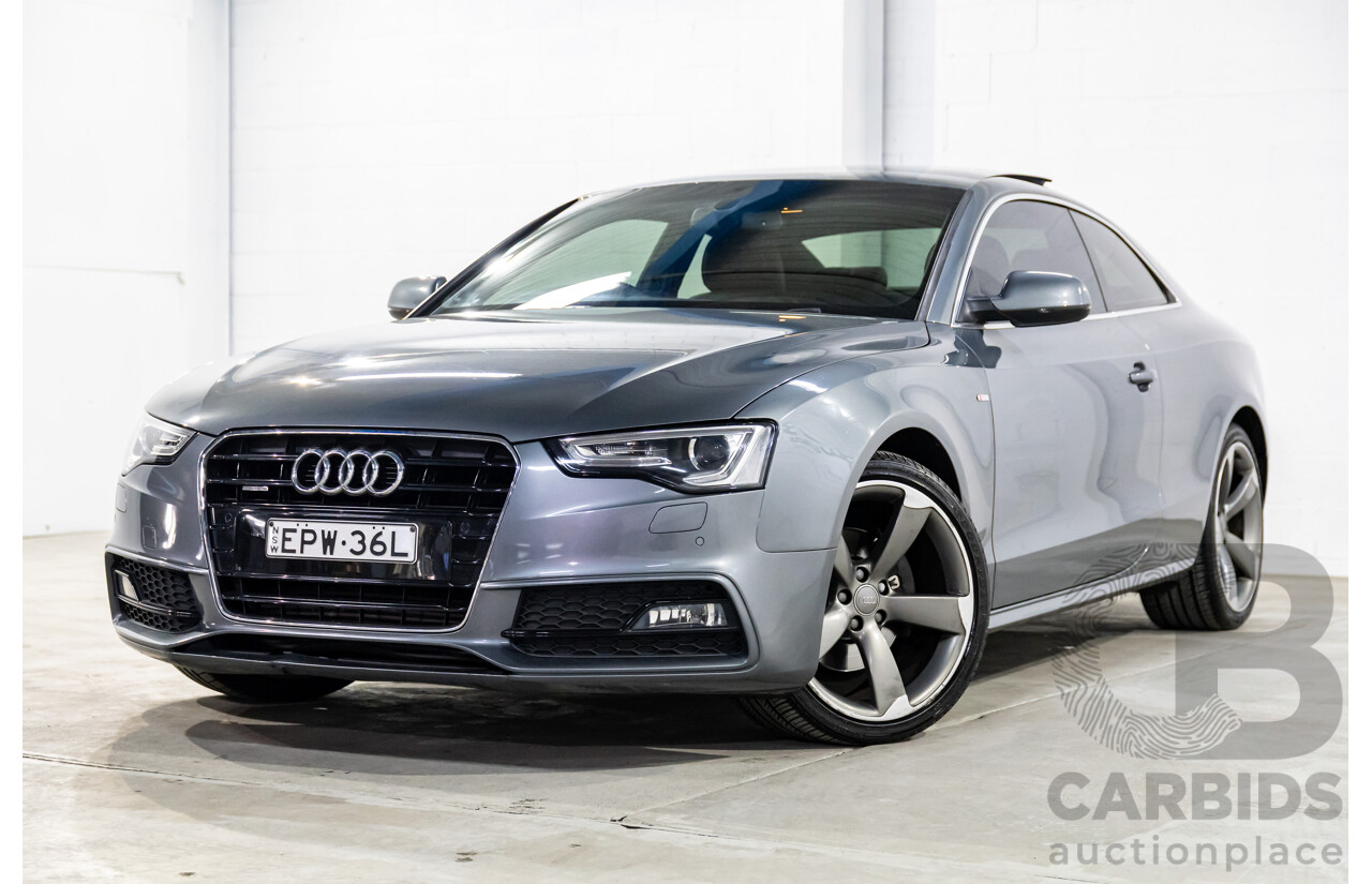 3/2014 Audi A5 2.0 TFSI Quattro S-Line 8T MY14 2d Coupe Monsoon Grey Metallic Turbo 2.0L