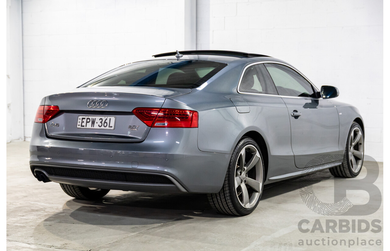 3/2014 Audi A5 2.0 TFSI Quattro S-Line 8T MY14 2d Coupe Monsoon Grey Metallic Turbo 2.0L