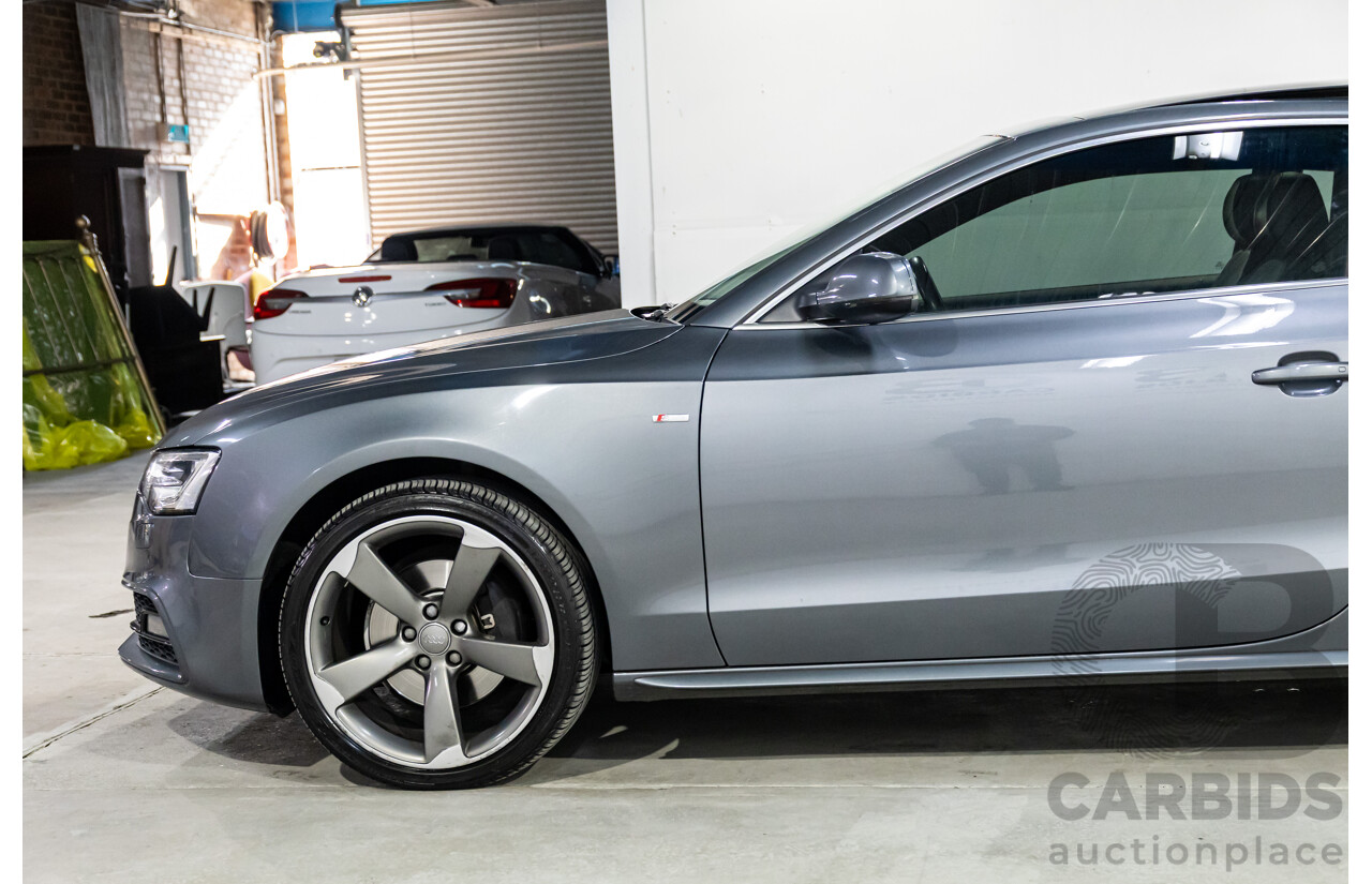 3/2014 Audi A5 2.0 TFSI Quattro S-Line 8T MY14 2d Coupe Monsoon Grey Metallic Turbo 2.0L
