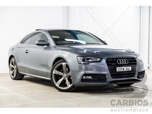 3/2014 Audi A5 2.0 TFSI Quattro S-Line 8T MY14 2d Coupe Monsoon Grey Metallic Turbo 2.0L