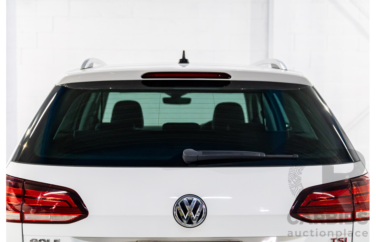 08/2017 Volkswagen Golf Alltrack Premium 132 TSI (AWD) Mk7.5 AU MY18 4d Wagon Pure White Turbo 1.8L
