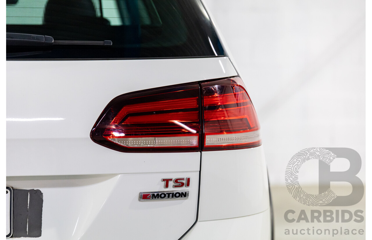 08/2017 Volkswagen Golf Alltrack Premium 132 TSI (AWD) Mk7.5 AU MY18 4d Wagon Pure White Turbo 1.8L