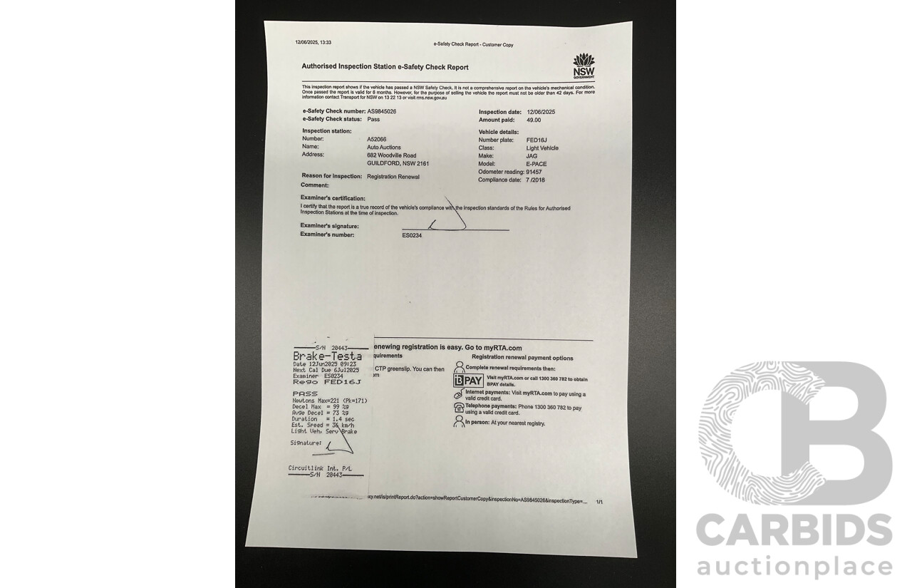 07/2018 Jaguar E-Pace D240 R-Dynamic HSE (AWD 177kW) X540 MY19 4d Wagon Fuji White Turbo Diesel 2.0L