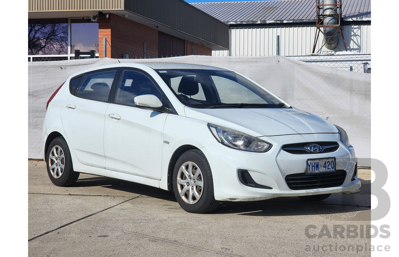 3/2012 Hyundai Accent Active CRDi RB 5d Hatchback White 1.6L