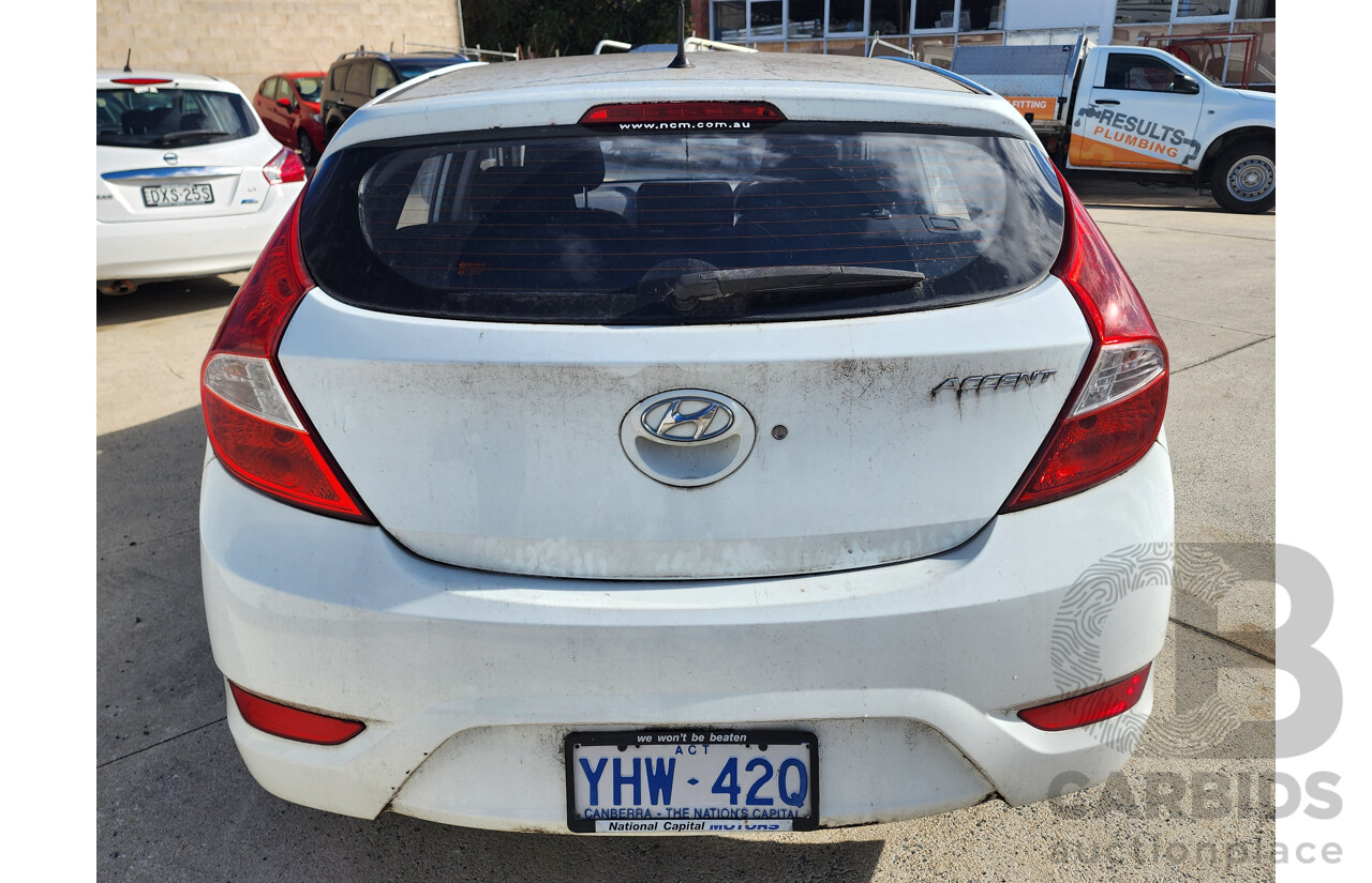 3/2012 Hyundai Accent Active CRDi RB 5d Hatchback White 1.6L
