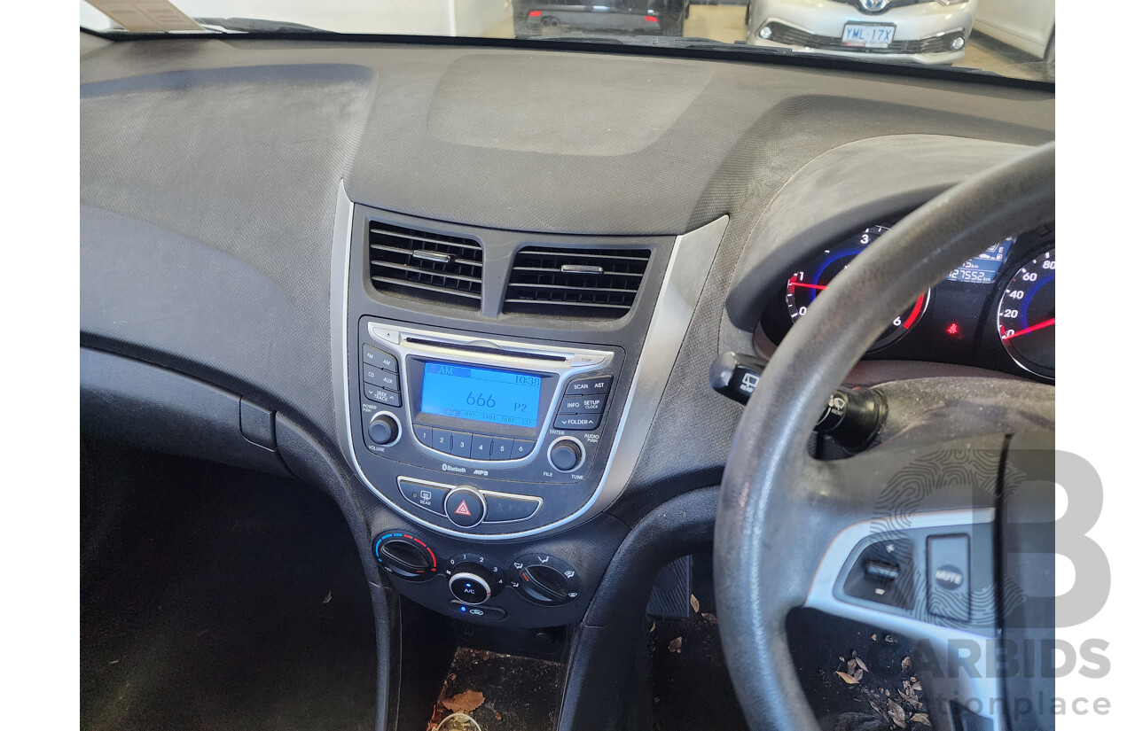 3/2012 Hyundai Accent Active CRDi RB 5d Hatchback White 1.6L