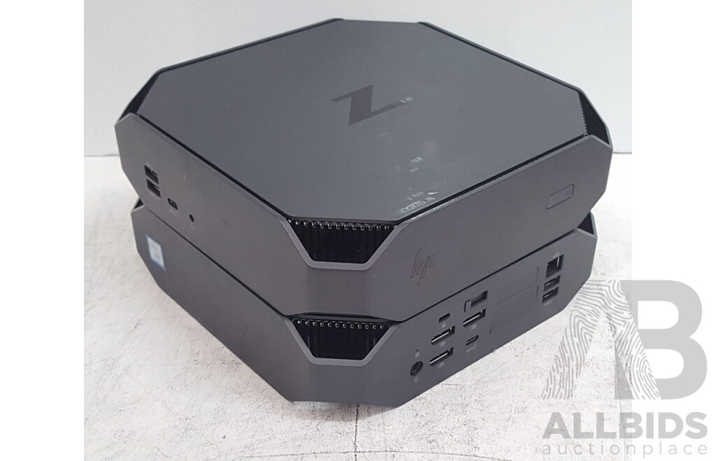 HP Z2 Mini G4 Intel Core i7 (8700) 3.20GHz-4.60GHz 6-Core CPU Desktop Computer - Lot of Two