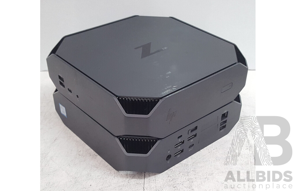 HP Z2 Mini G4 Intel Core i7 (8700) 3.20GHz-4.60GHz 6-Core CPU Desktop Computer - Lot of Two