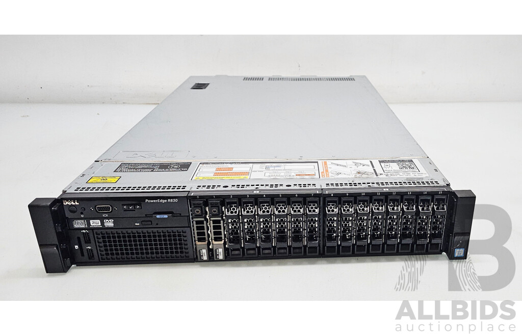 Dell PowerEdge R830 Quad Intel Xeon (E5-4620 V4) 2.10GHz-2.60GHz 10-Core CPU 2RU Server W/ 256GB DDR4