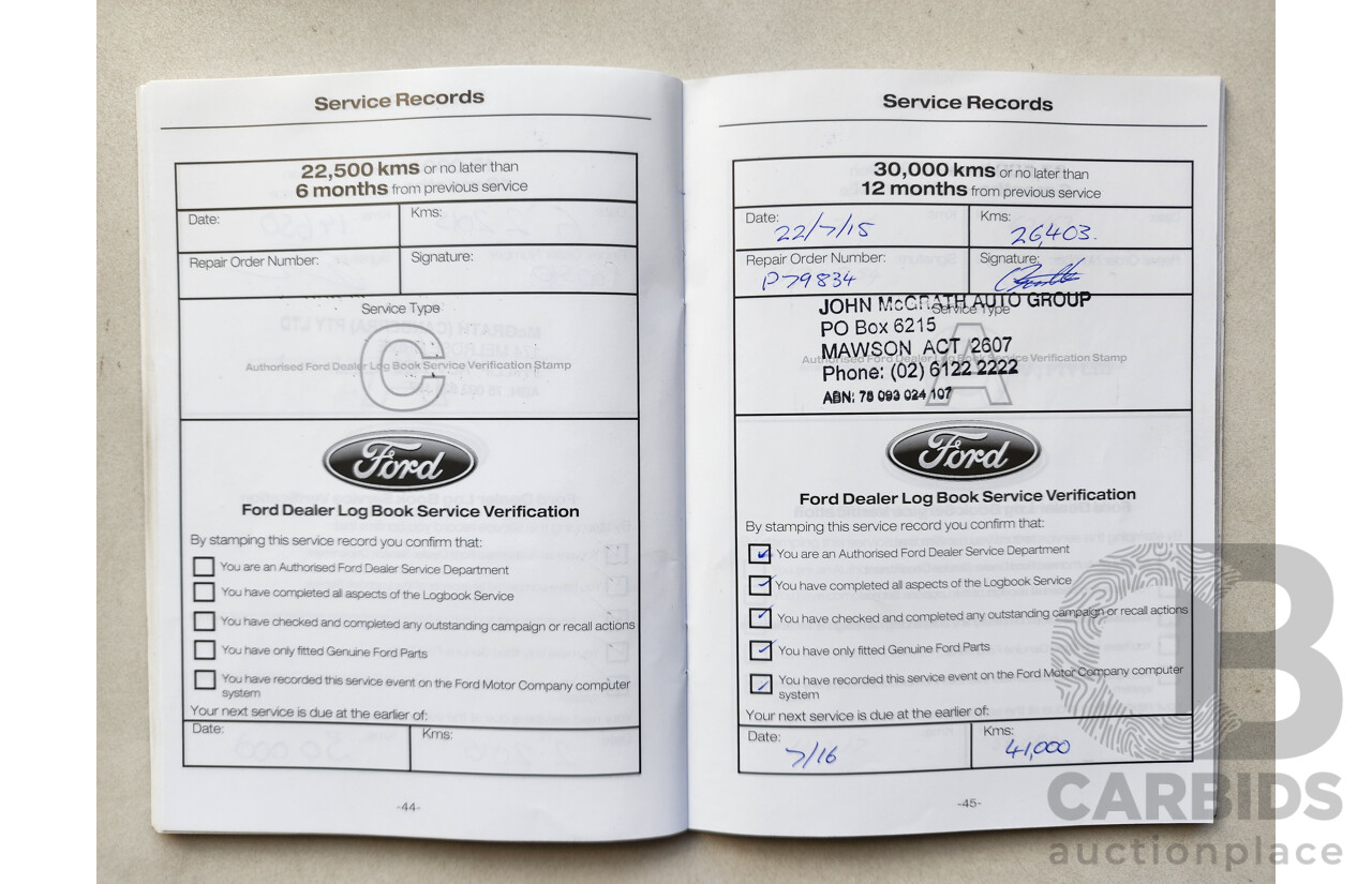 7/2014 Ford Mondeo Zetec MC 5d Hatchback White 2.0L