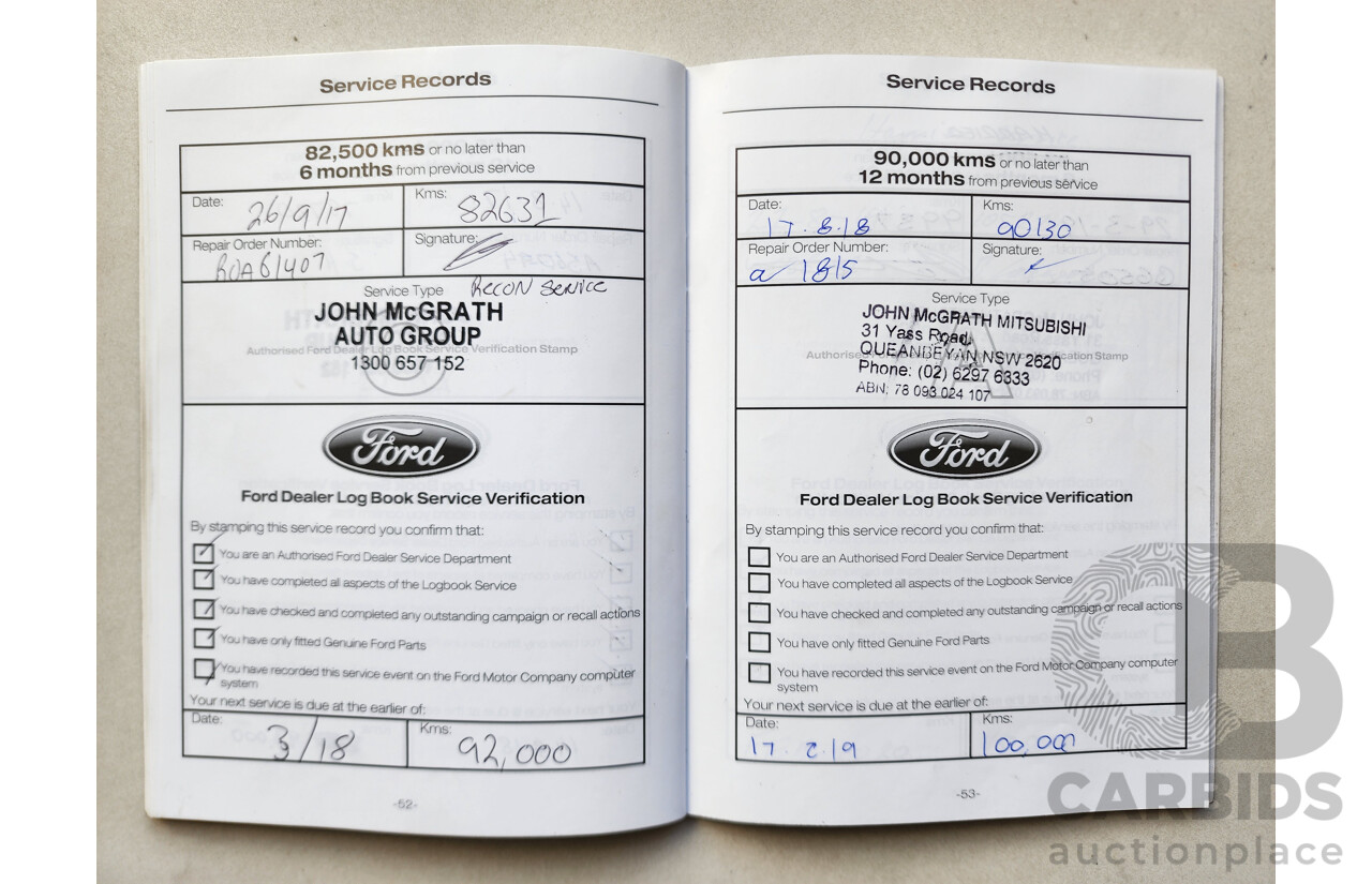 7/2014 Ford Mondeo Zetec MC 5d Hatchback White 2.0L