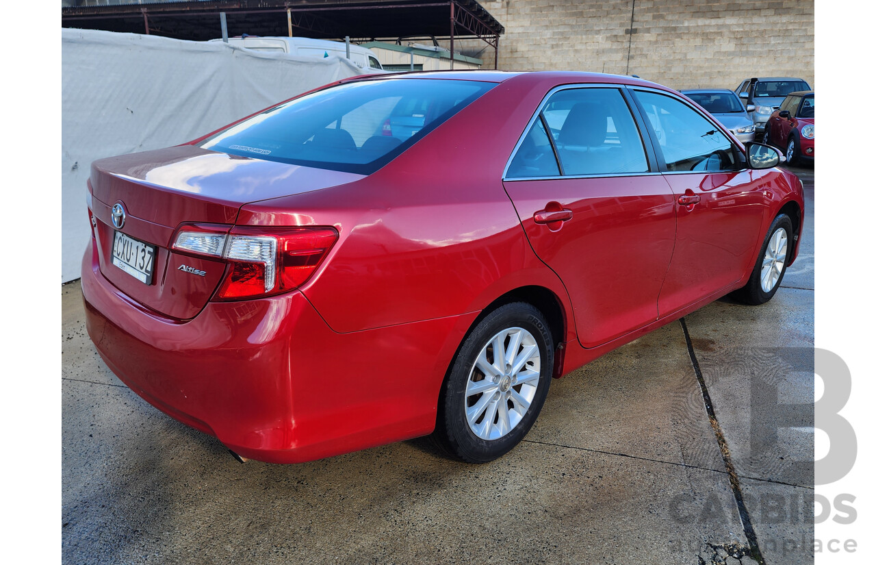 7/2012 Toyota Camry Altise ASV50R 4d Sedan Red 2.5L