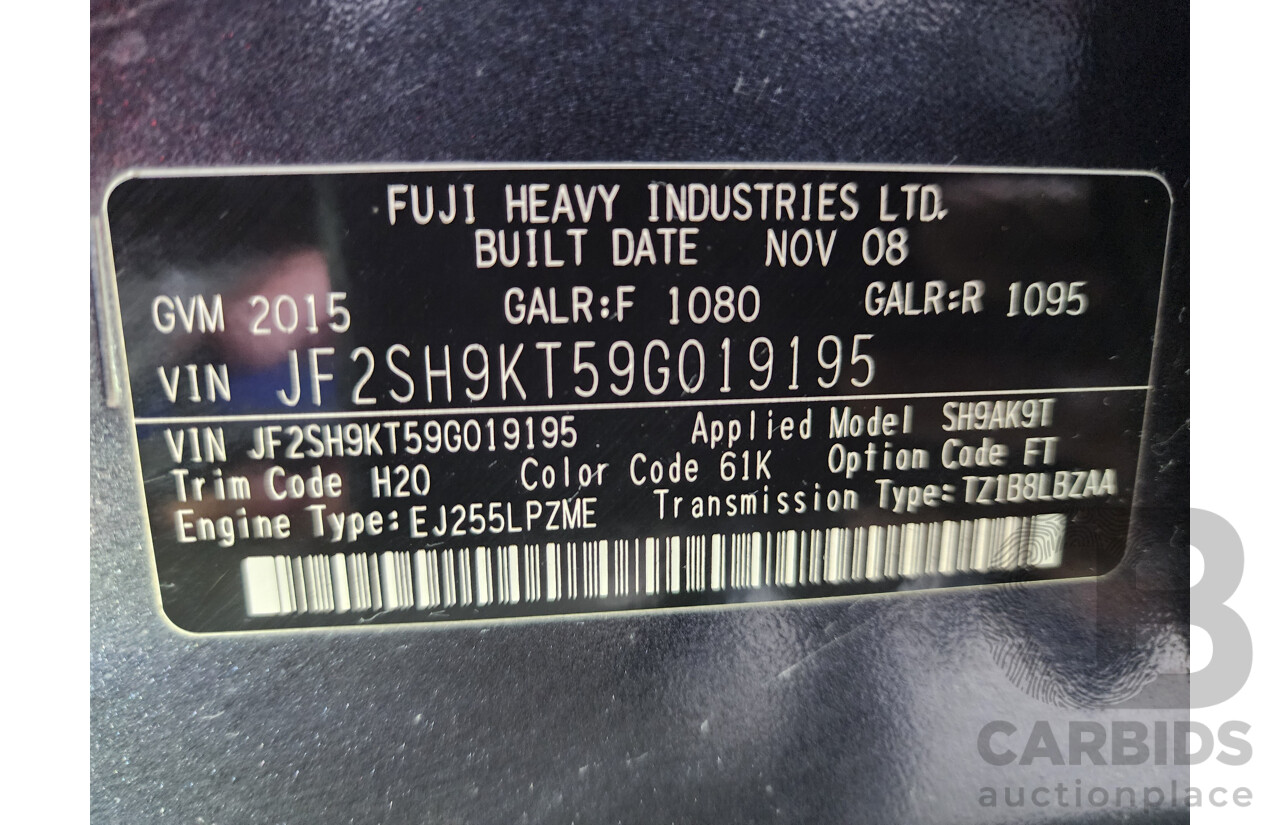 2/2009 Subaru Forester XT MY09 4d Wagon Grey 2.5L