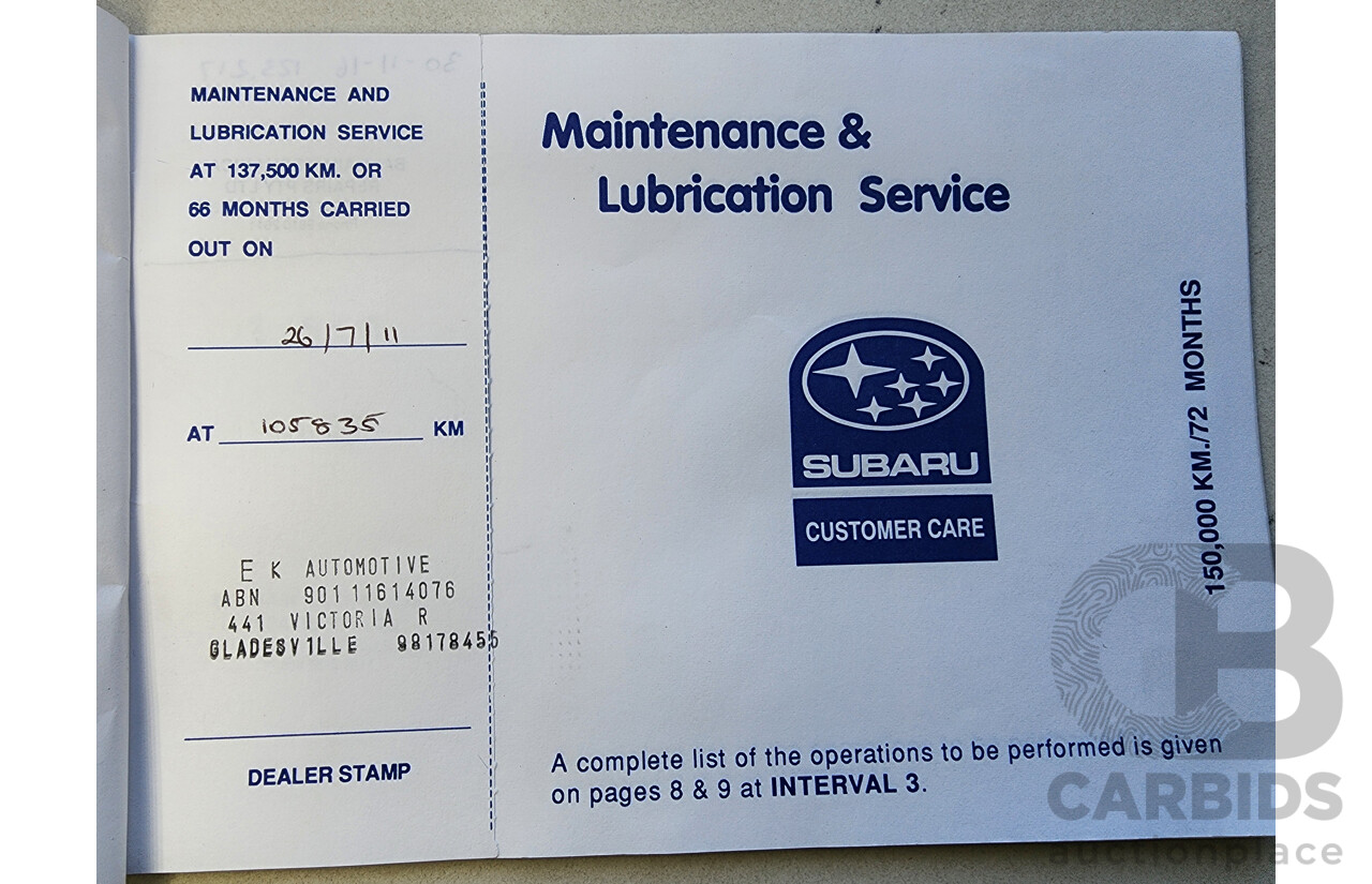 6/1997 Subaru Impreza GX  5d Hatchback Silver 2.0L