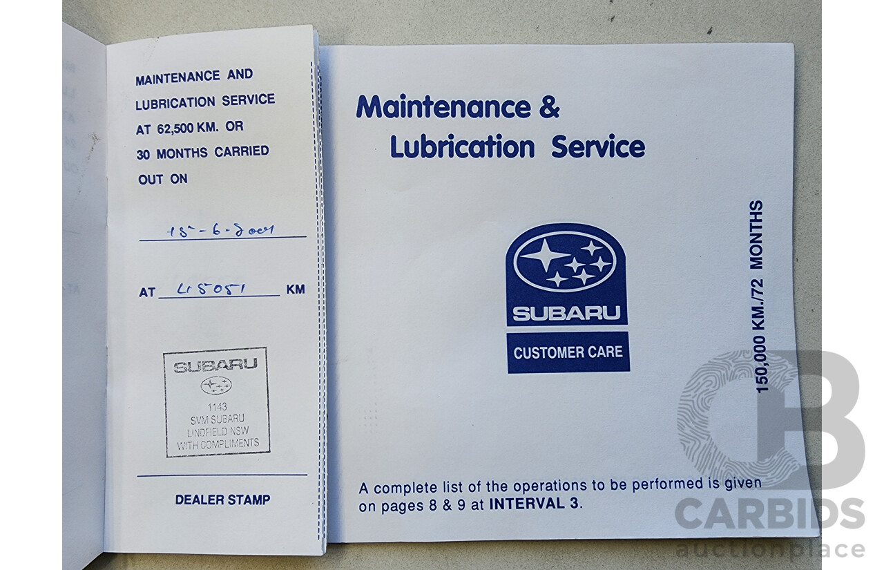 6/1997 Subaru Impreza GX  5d Hatchback Silver 2.0L