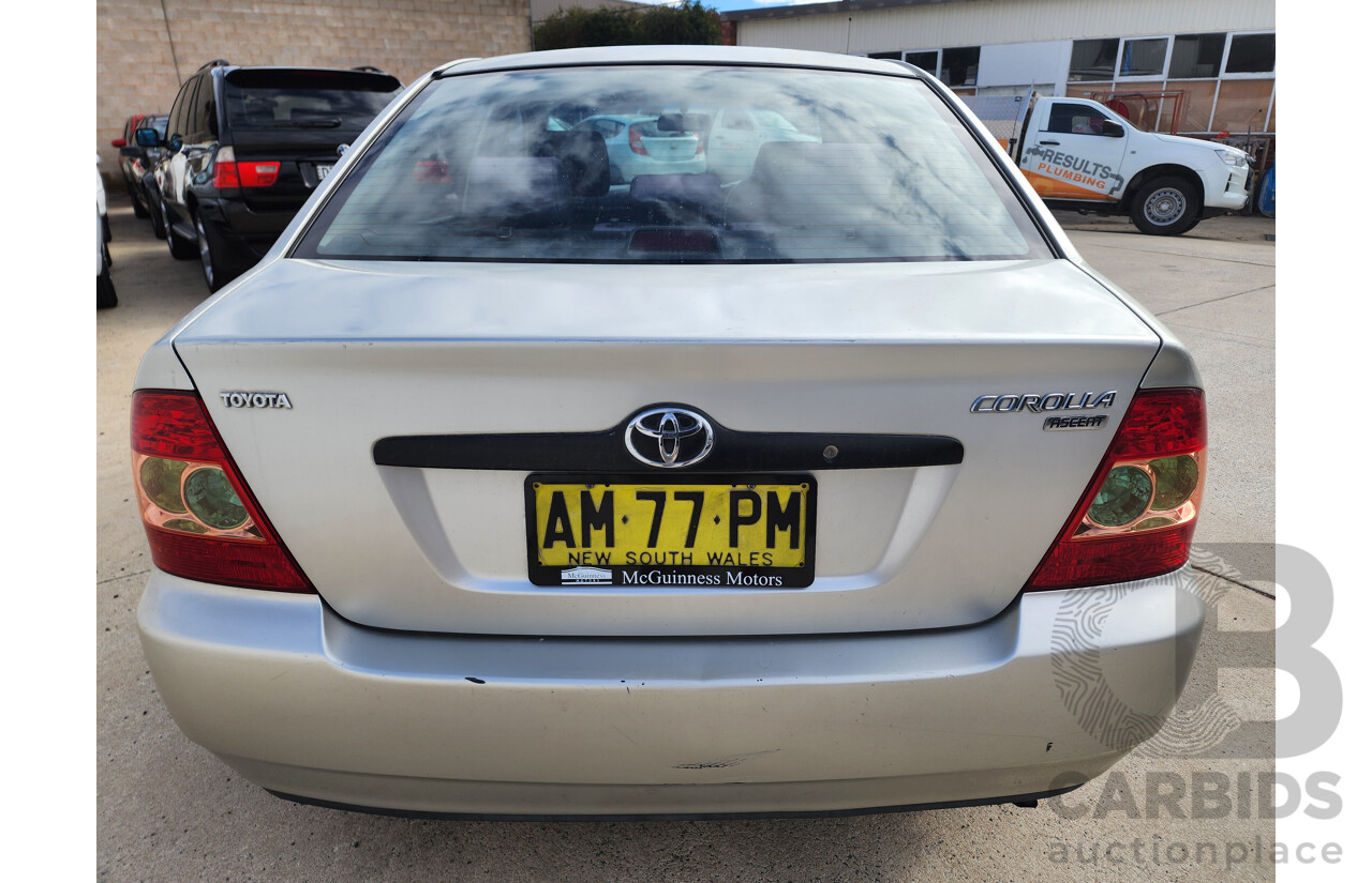 10/2006 Toyota Corolla Ascent ZZE122R MY06 UPGRADE 4d Sedan Silver 1.8L