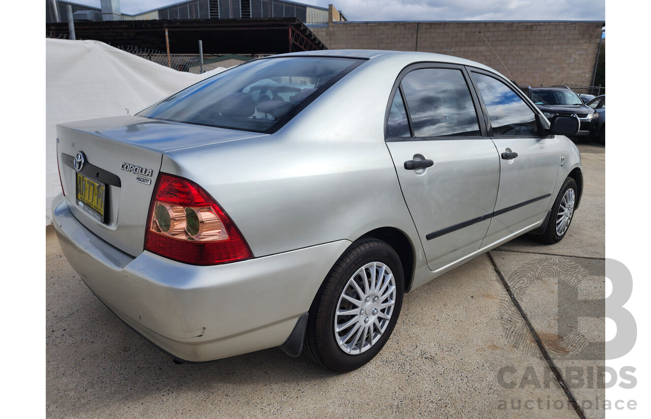 10/2006 Toyota Corolla Ascent ZZE122R MY06 UPGRADE 4d Sedan Silver 1.8L