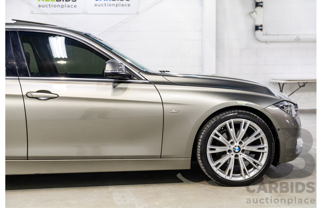 06/2017 BMW 320i Luxury Line (RWD) F30 LCI MY18 4d Sedan Platinum Silver Metallic Turbo 2.0L