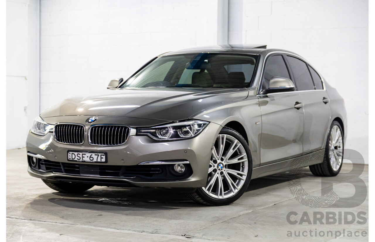 06/2017 BMW 320i Luxury Line (RWD) F30 LCI MY18 4d Sedan Platinum Silver Metallic Turbo 2.0L