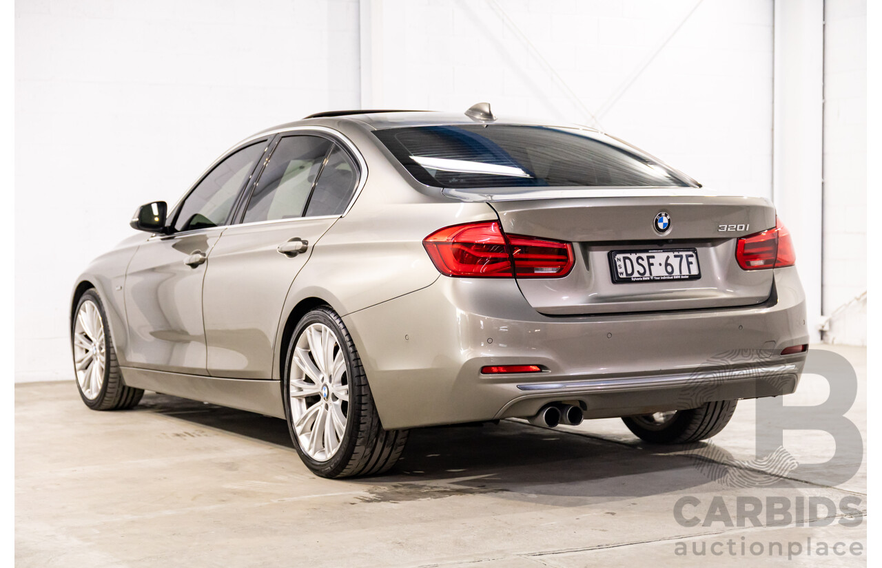 06/2017 BMW 320i Luxury Line (RWD) F30 LCI MY18 4d Sedan Platinum Silver Metallic Turbo 2.0L