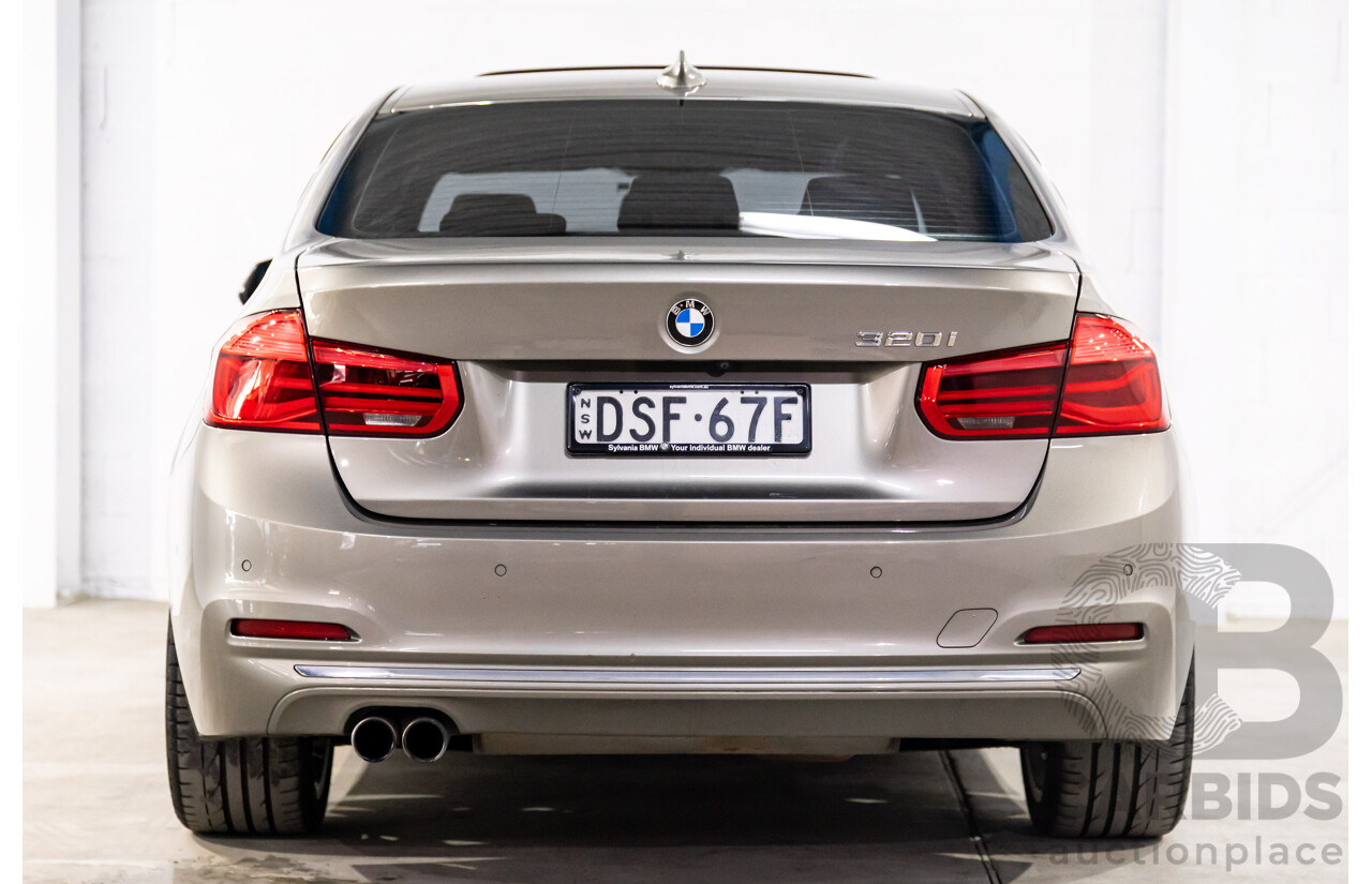 06/2017 BMW 320i Luxury Line (RWD) F30 LCI MY18 4d Sedan Platinum Silver Metallic Turbo 2.0L
