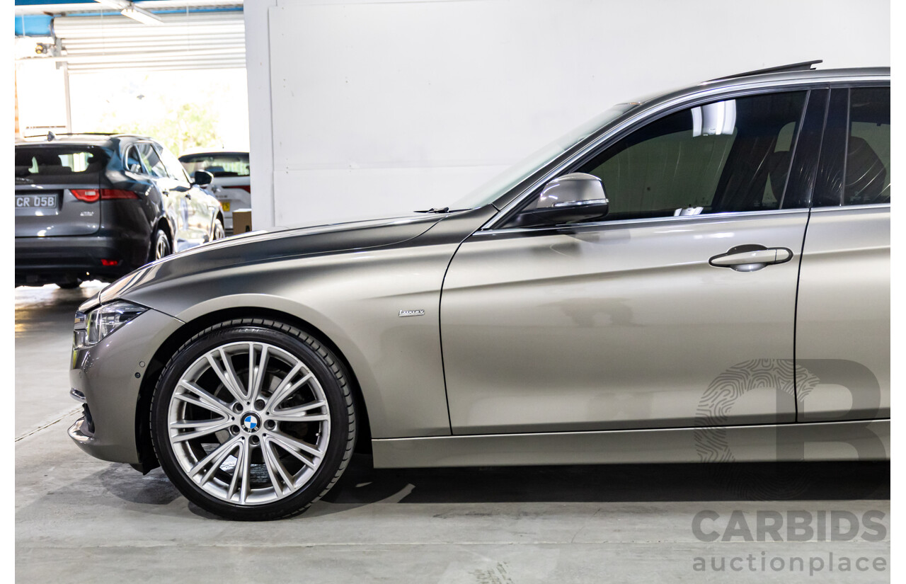 06/2017 BMW 320i Luxury Line (RWD) F30 LCI MY18 4d Sedan Platinum Silver Metallic Turbo 2.0L