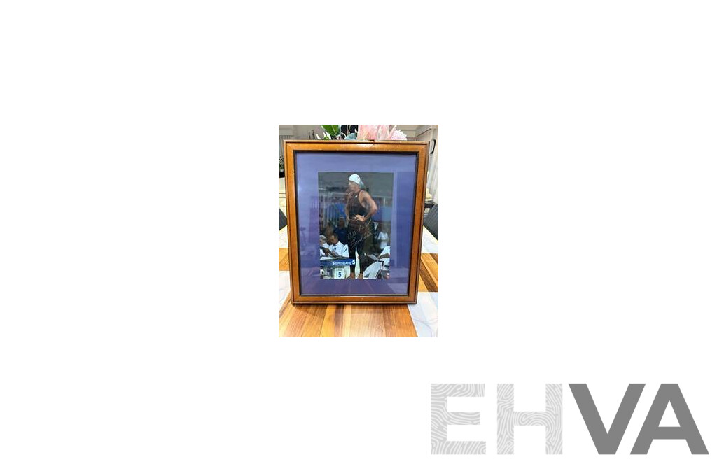 Grant Hackett Framed Personally Signed Photo Australian Championships