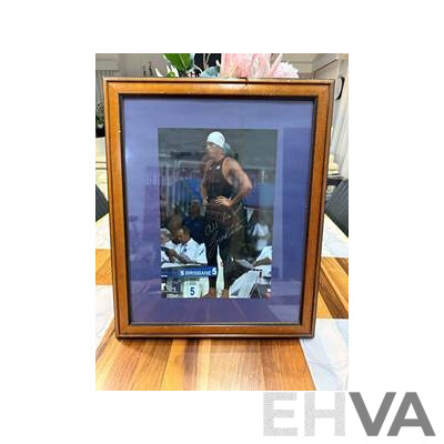 Grant Hackett Framed Personally Signed Photo Australian Championships