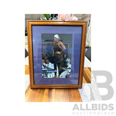 Grant Hackett Framed Personally Signed Photo Australian Championships