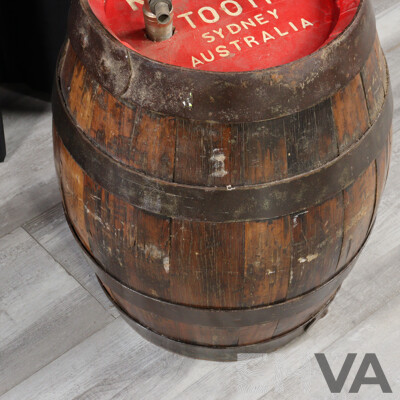 Vintage Timber Tooth and Co Beer Keg with Brass Tap