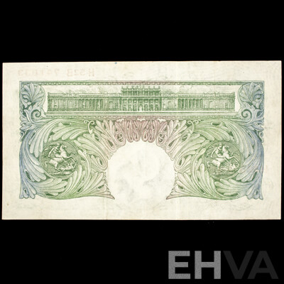 United Kingdom One Pound Note, Green Beale H 25 B 741033