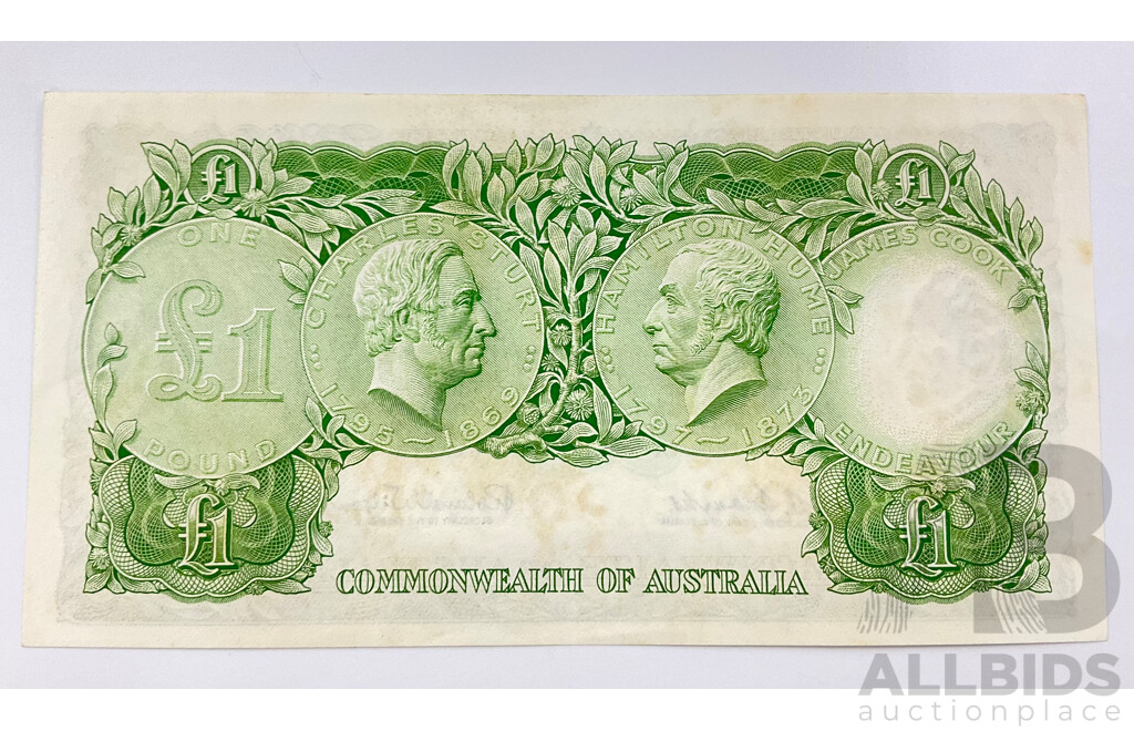 Australian One Pound Note, Coombs/Wilson HI 073372