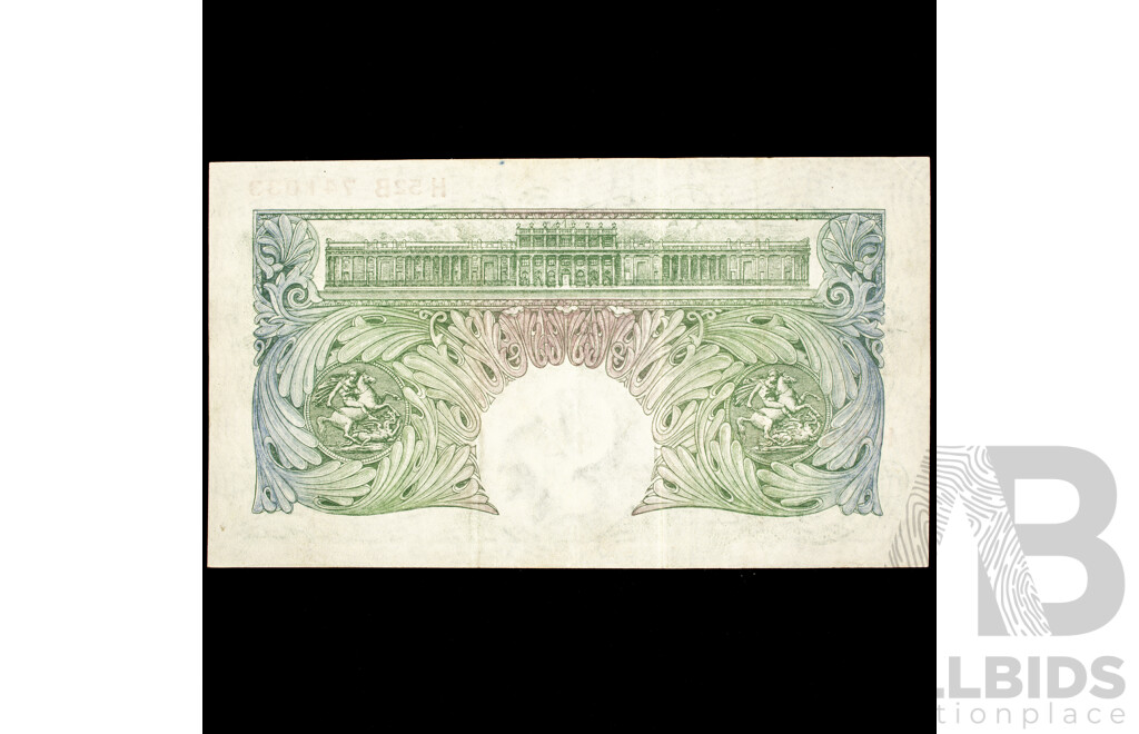 United Kingdom One Pound Note, Green Beale H 25 B 741033