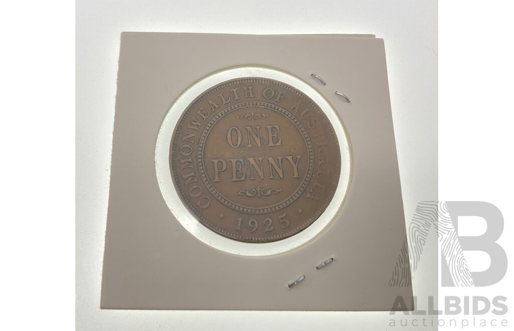 Australian 1925 KGV Penny
