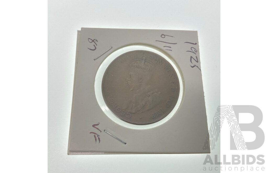 Australian 1925 KGV Penny