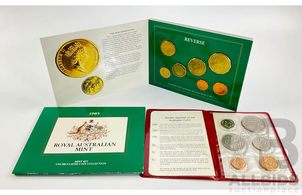 Australian RAM 1981 and 1985 UNC Coin Sets