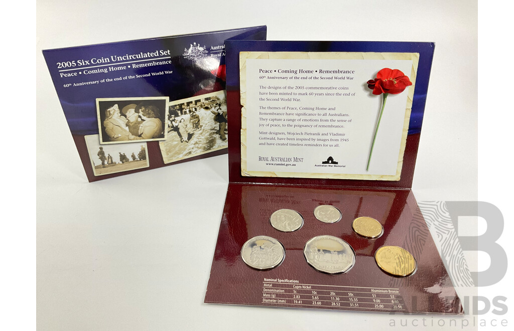 Australian RAM 2005 Six UNC Coin Set