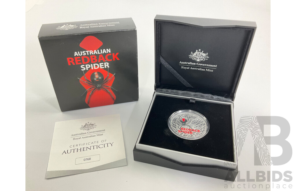 Australian RAM 2021 Silver Proof One Dollar Coin, Australian Redback .999