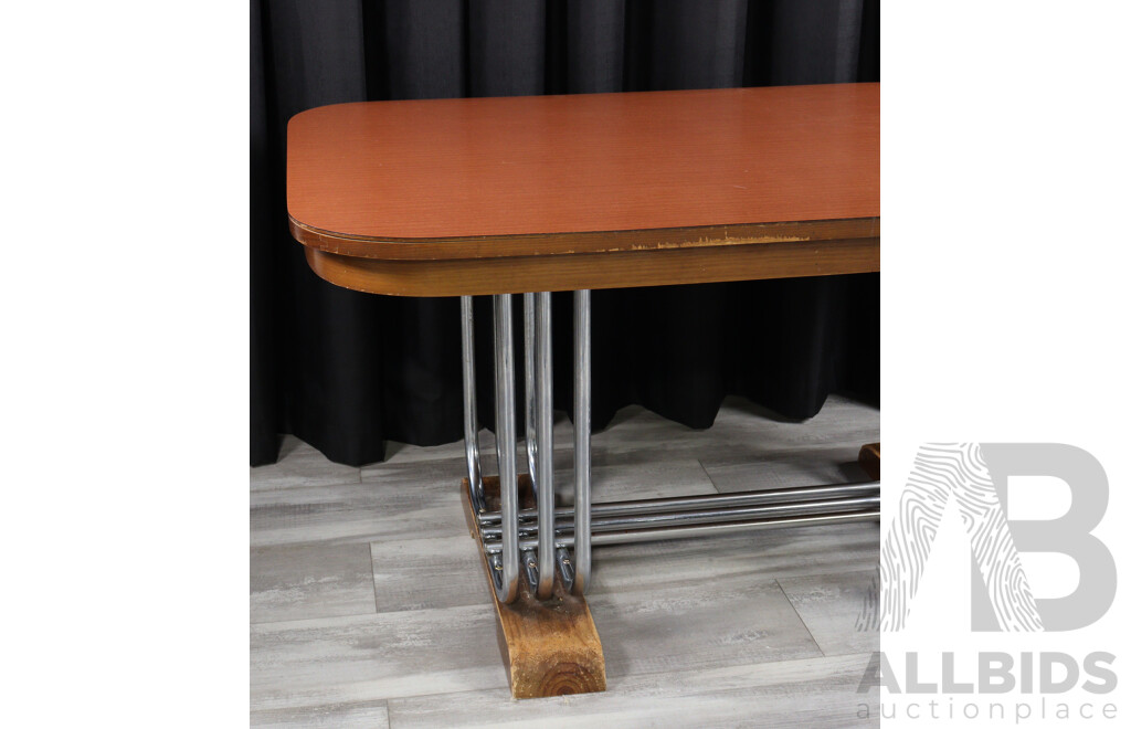 Art Deco Dining Table with Three CRO Chairs
