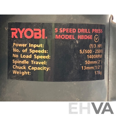 Ryobi 5 Speed Electric Pedestal Drill Press