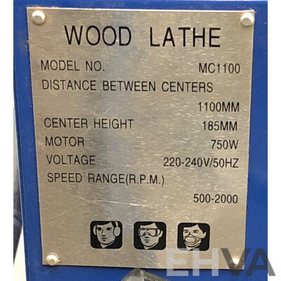 Carba-Tec 1100mm Electric Wood Lathe and Accessories