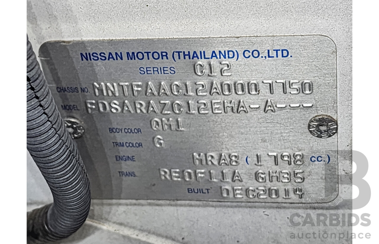 2/2015 Nissan Pulsar ST C12 SERIES 2 5d Hatchback White 1.8L