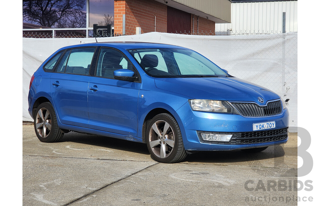 5/2014 Skoda Rapid Spaceback Ambition 90 TSI NH 4d Wagon Blue 1.4L