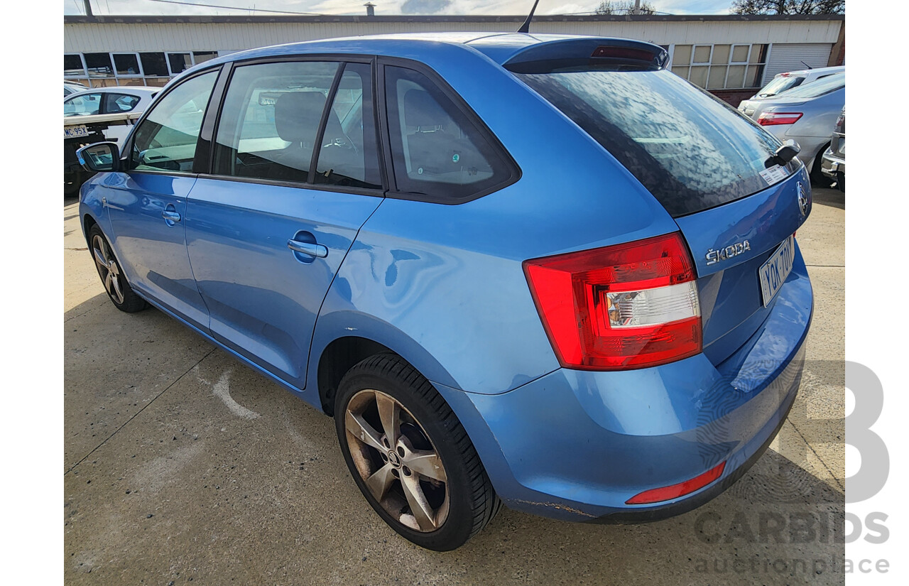 5/2014 Skoda Rapid Spaceback Ambition 90 TSI NH 4d Wagon Blue 1.4L